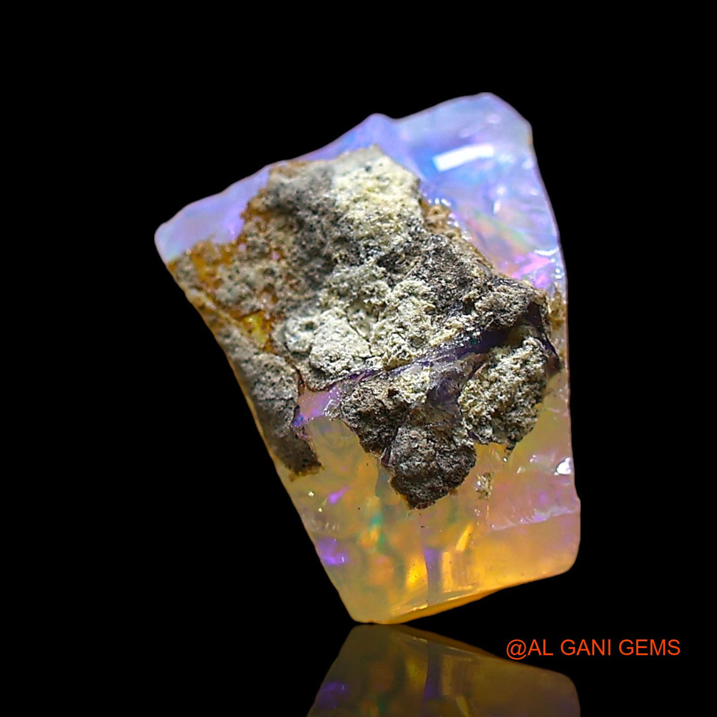 1.00 Cts Natural Ethiopian Fire Opal Loose Gemstone Fancy Rough 8x7x5 mm E-670