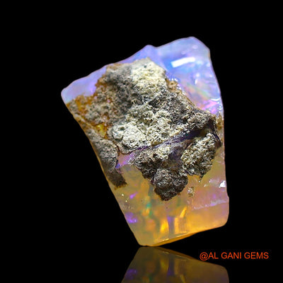 1.00 Cts Natural Ethiopian Fire Opal Loose Gemstone Fancy Rough 8x7x5 mm E-670