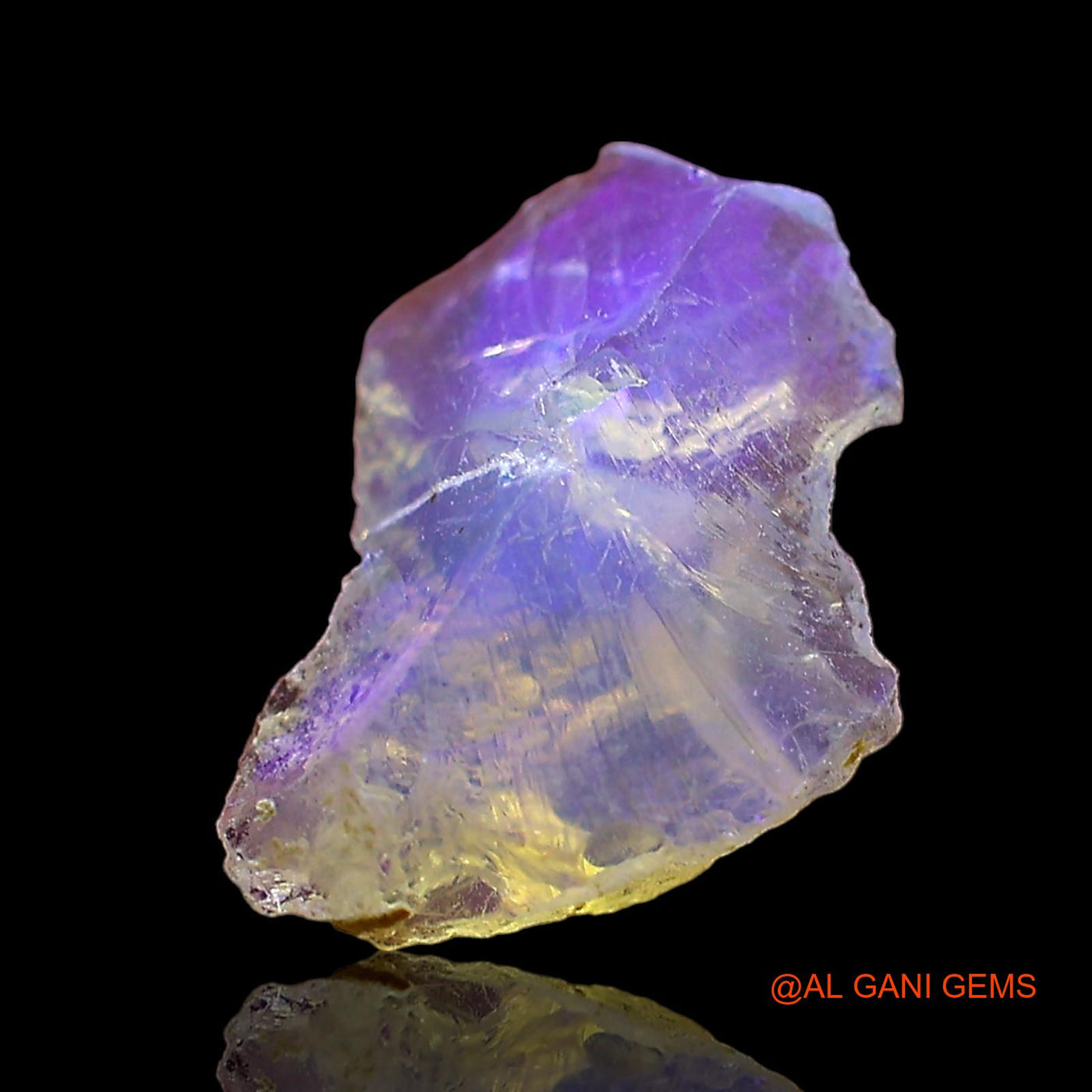 0.80 Cts Natural Ethiopian Fire Opal Loose Gemstone Fancy Rough 10x7x4 mm E-672