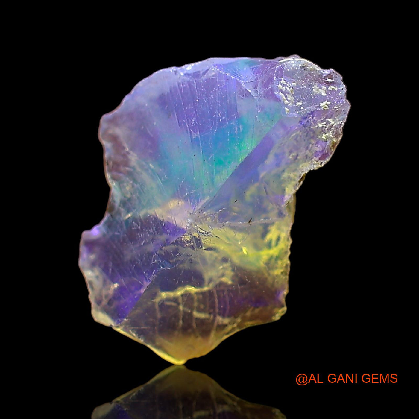0.80 Cts Natural Ethiopian Fire Opal Loose Gemstone Fancy Rough 10x7x4 mm E-672