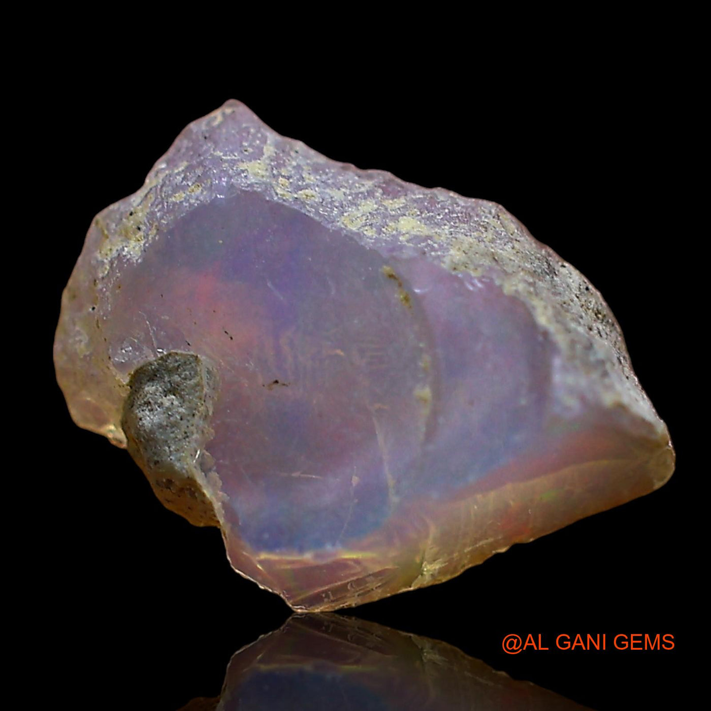 1.00 Cts Natural Ethiopian Fire Opal Loose Gemstone Fancy Rough 10x7x3 mm E-673