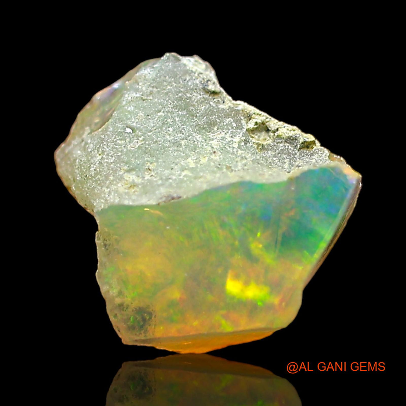 1.00 Cts Natural Ethiopian Fire Opal Fancy Rough Loose Gemstone For Jewelry 9x7x5 mm E-675