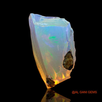 Natural Fire Opal Gemstone 1.00 Cts Loose Fancy Rough From Ethiopia 9x6x4 mm E-676