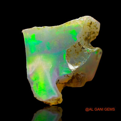 Natural Fire Opal Gemstone 1.00 Cts Loose Fancy Rough From Ethiopia 7x7x5 mm E-677