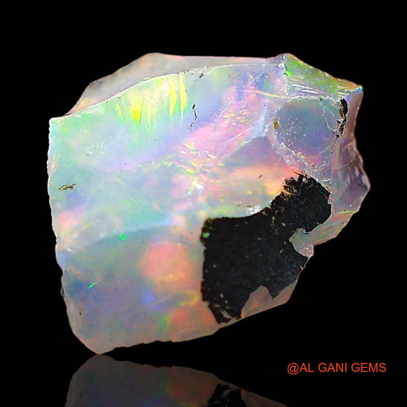 1.00 Cts Natural Ethiopian Fire Opal Loose Gemstone Fancy Rough 8x8x5 mm E-678