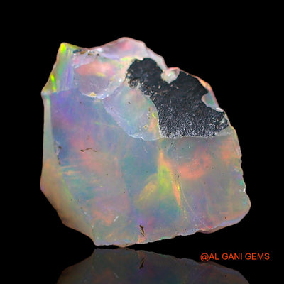 1.00 Cts Natural Ethiopian Fire Opal Loose Gemstone Fancy Rough 8x8x5 mm E-678