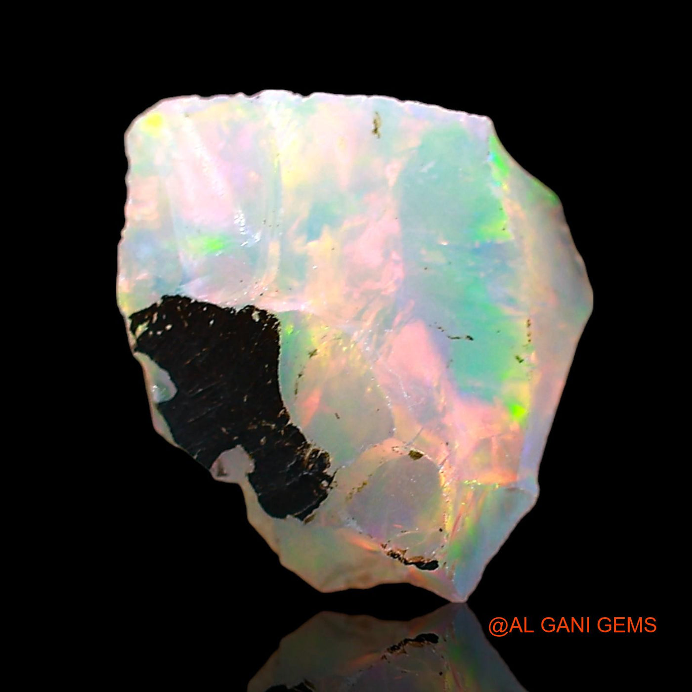 1.00 Cts Natural Ethiopian Fire Opal Loose Gemstone Fancy Rough 8x8x5 mm E-678