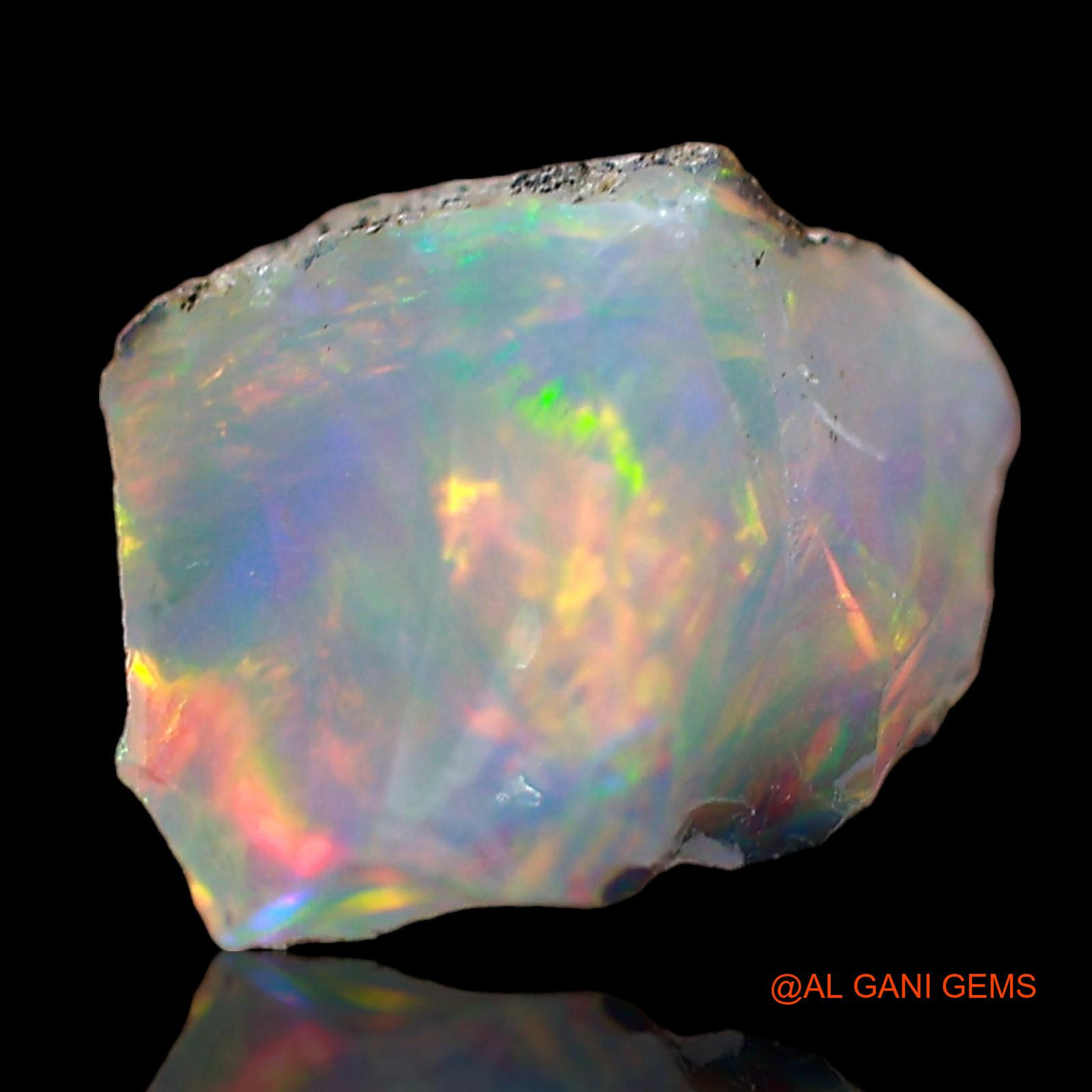 1.00 Cts Natural Ethiopian Fire Opal Loose Gemstone Fancy Rough 8x8x5 mm E-678