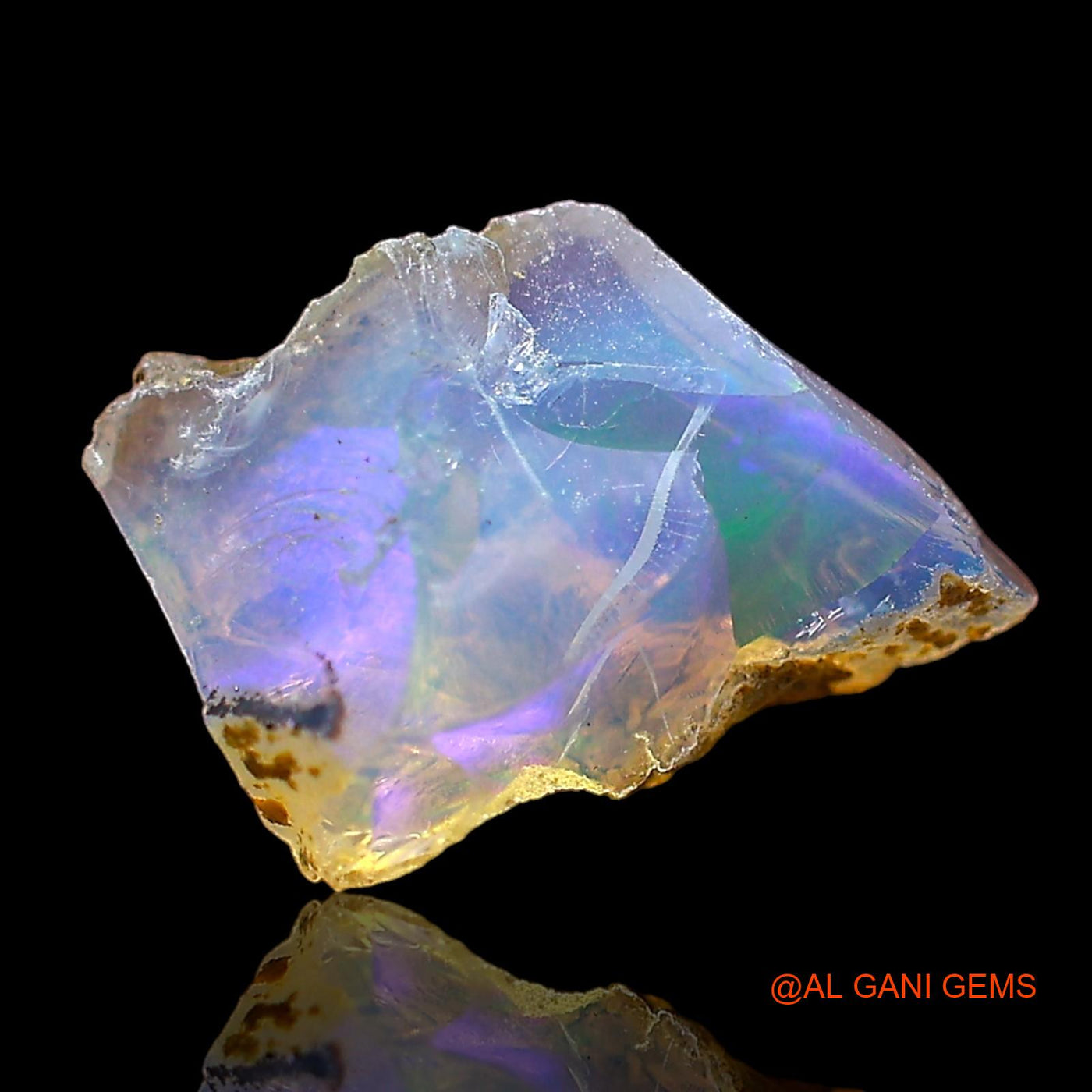 1.00 Cts Natural Ethiopian Fire Opal Loose Gemstone Fancy Rough 11x7x4 mm E-679