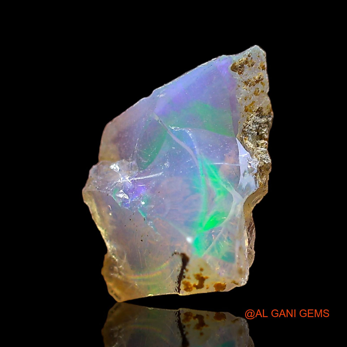 1.00 Cts Natural Ethiopian Fire Opal Loose Gemstone Fancy Rough 11x7x4 mm E-679