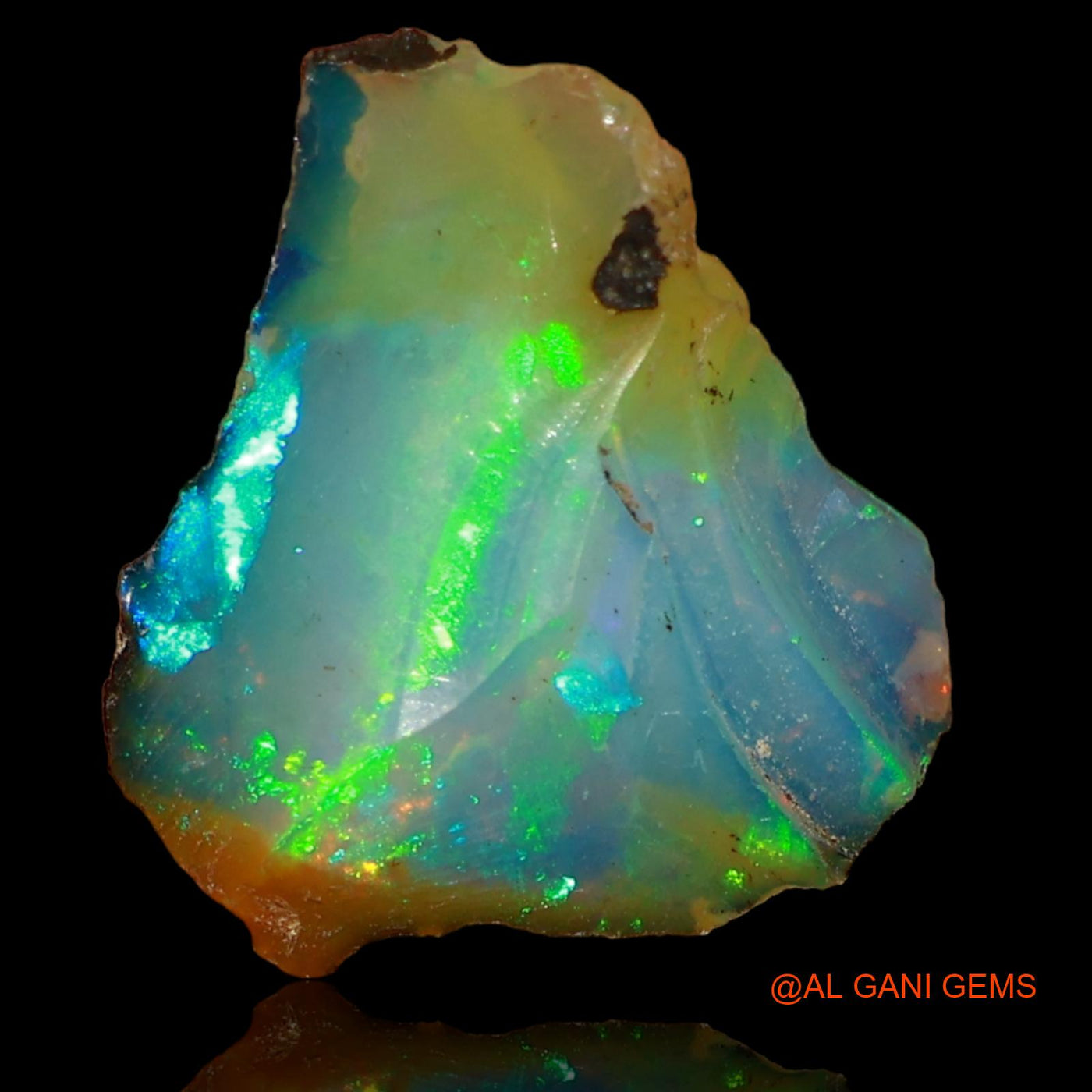 4.00 Cts Natural Ethiopian Fire Opal Loose Gemstone Fancy Rough 14x13x6 mm E-67