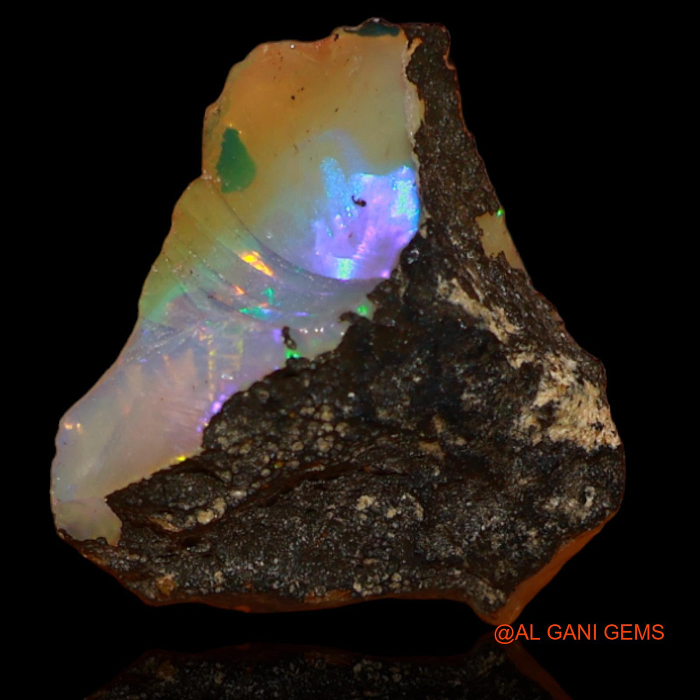 4.00 Cts Natural Ethiopian Fire Opal Loose Gemstone Fancy Rough 14x13x6 mm E-67