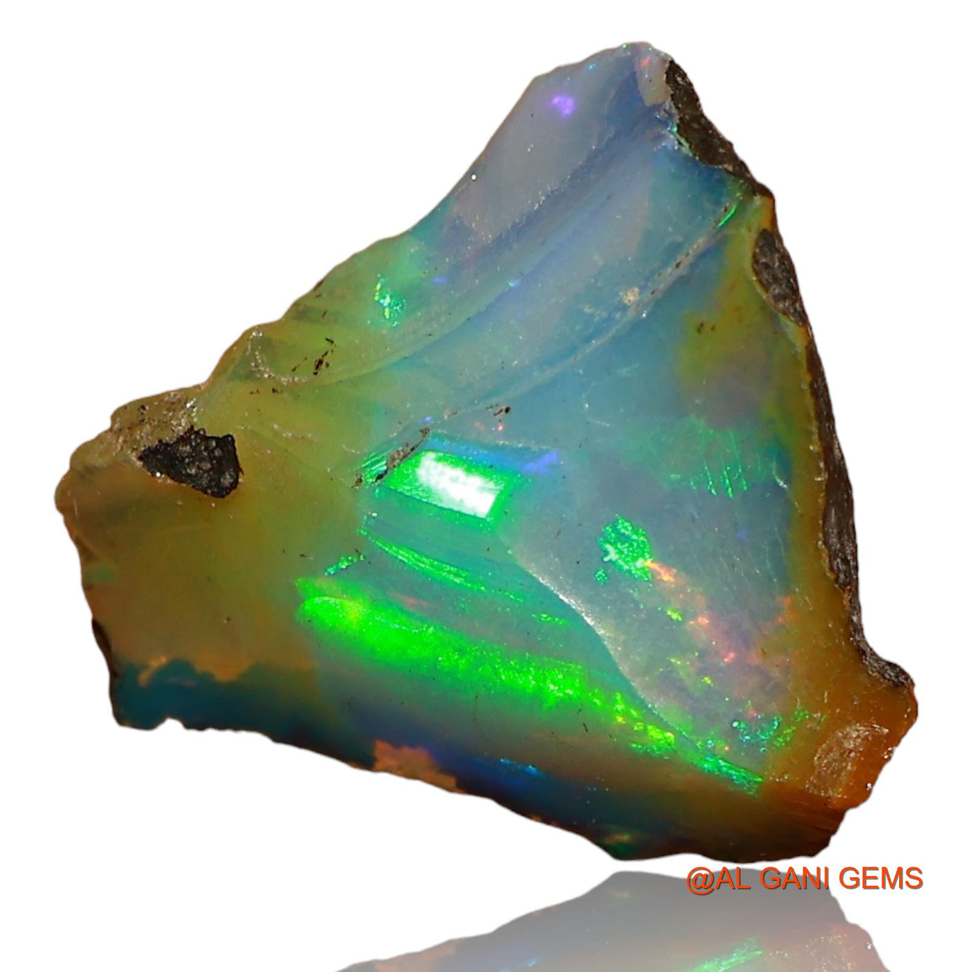 4.00 Cts Natural Ethiopian Fire Opal Loose Gemstone Fancy Rough 14x13x6 mm E-67