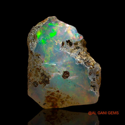 Natural Fire Opal Gemstone 1.00 Cts Loose Fancy Rough From Ethiopia 9x8x6 mm E-680
