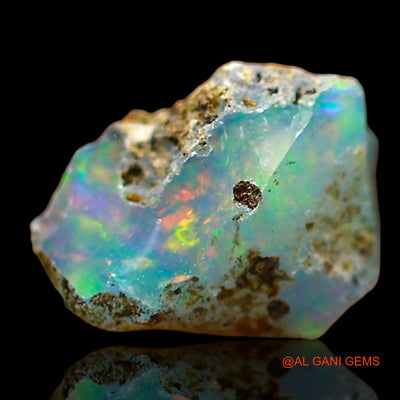 Natural Fire Opal Gemstone 1.00 Cts Loose Fancy Rough From Ethiopia 9x8x6 mm E-680