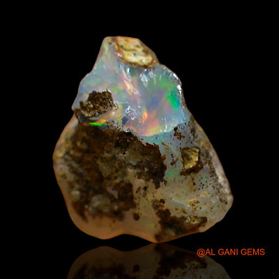 Natural Fire Opal Gemstone 1.00 Cts Loose Fancy Rough From Ethiopia 9x8x6 mm E-680
