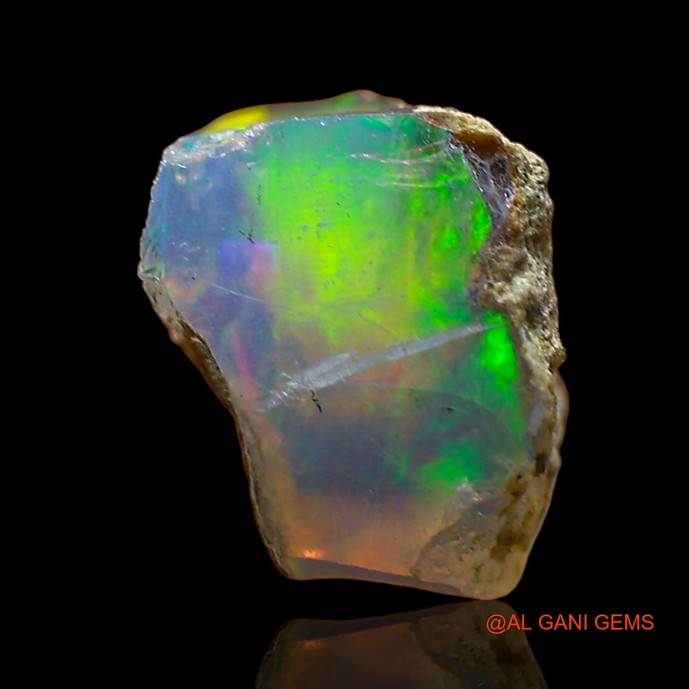 1.00 Cts Natural Ethiopian Fire Opal Loose Gemstone Fancy Rough 8x6x4 mm E-681