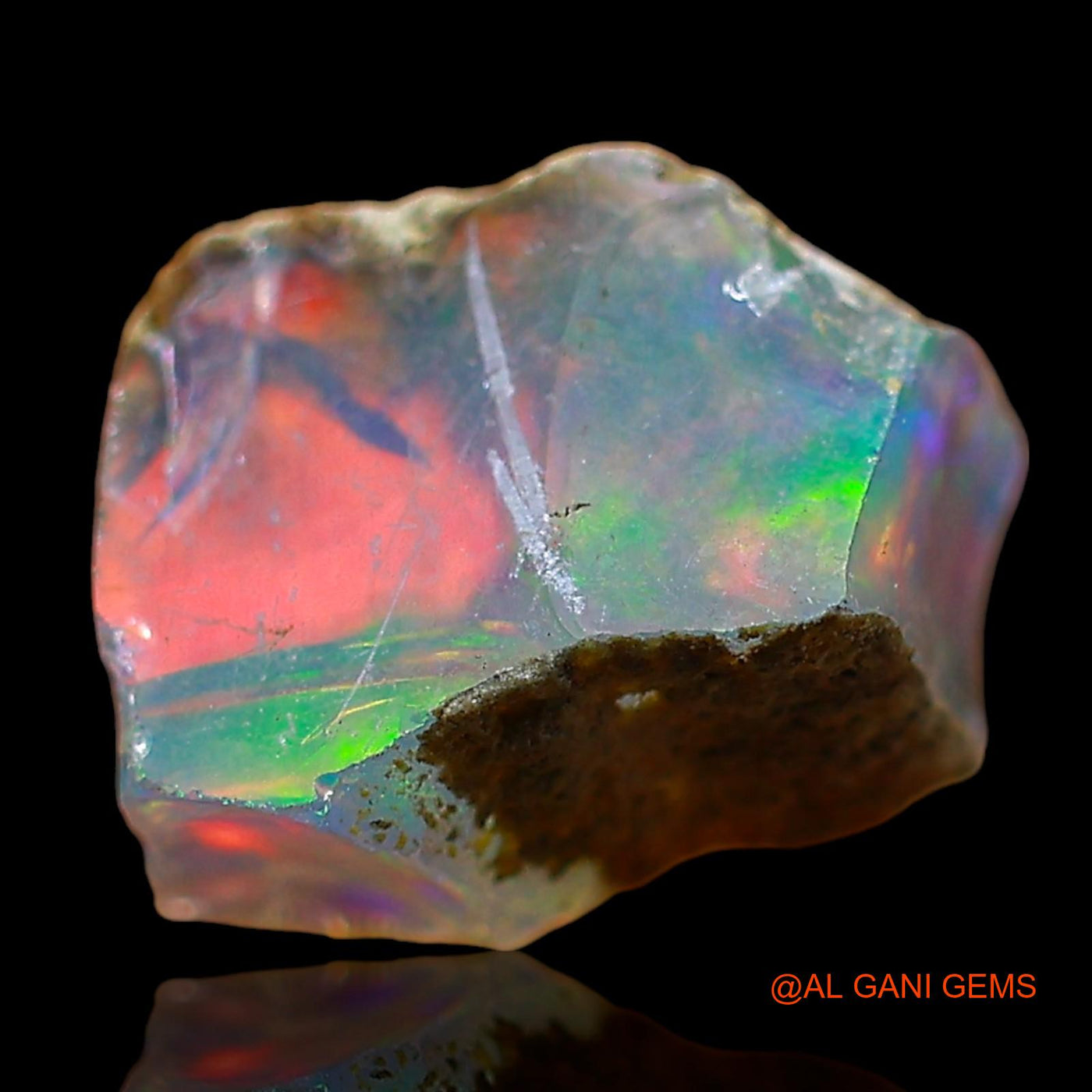 1.00 Cts Natural Ethiopian Fire Opal Loose Gemstone Fancy Rough 8x6x4 mm E-681