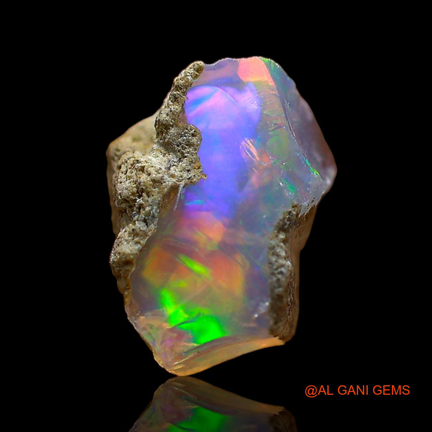 1.00 Cts Natural Ethiopian Fire Opal Loose Gemstone Fancy Rough 8x6x4 mm E-681