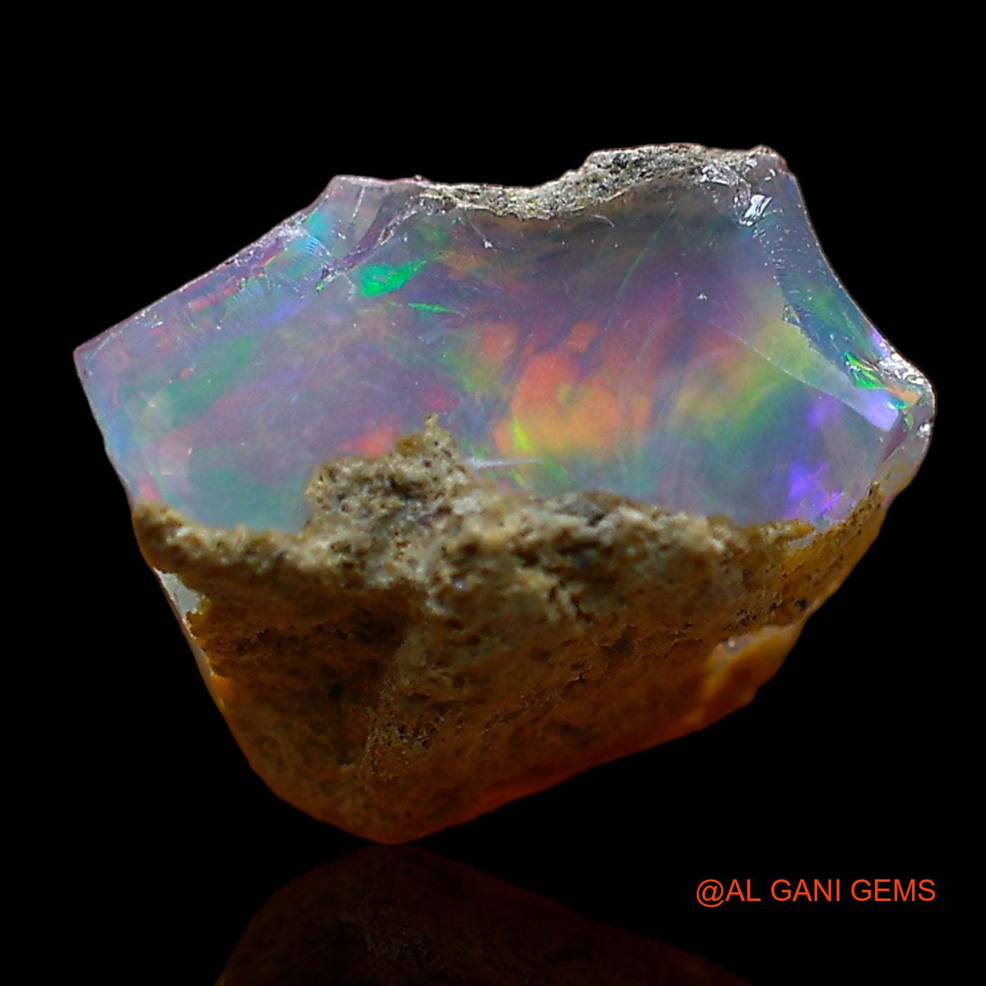 1.00 Cts Natural Ethiopian Fire Opal Loose Gemstone Fancy Rough 8x6x4 mm E-681