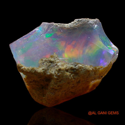 1.00 Cts Natural Ethiopian Fire Opal Loose Gemstone Fancy Rough 8x6x4 mm E-681
