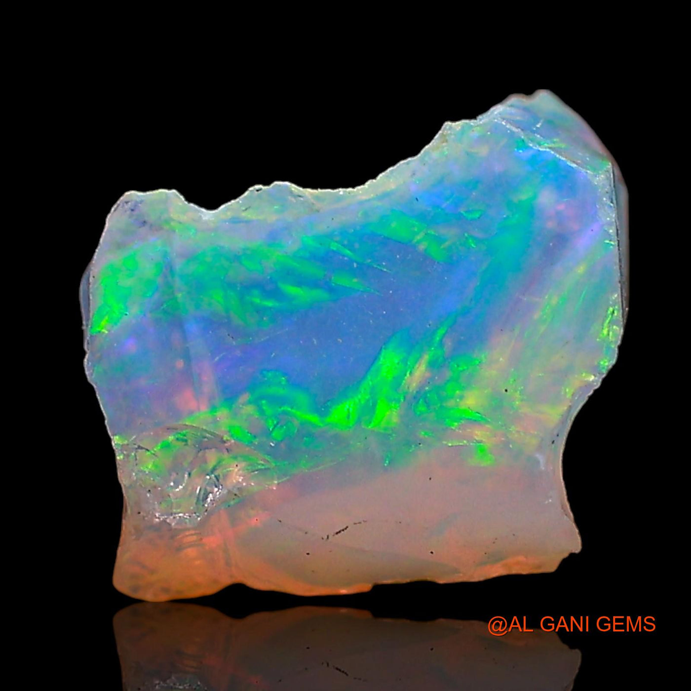 1.00 Cts Unheated Ethiopian Fire Opal Loose Gemstone Fancy Rough Natural 7x6x5 mm E-682