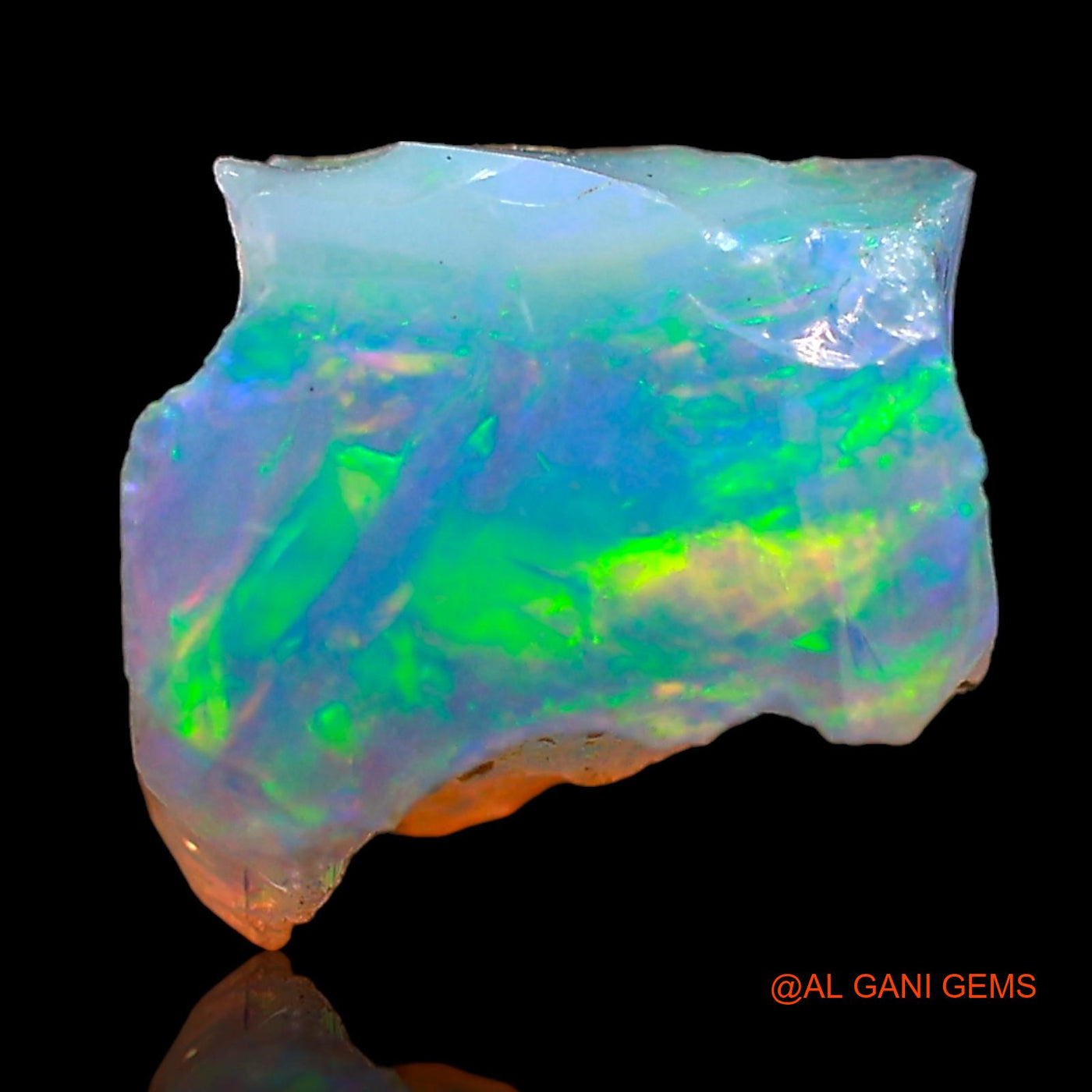 1.00 Cts Unheated Ethiopian Fire Opal Loose Gemstone Fancy Rough Natural 7x6x5 mm E-682