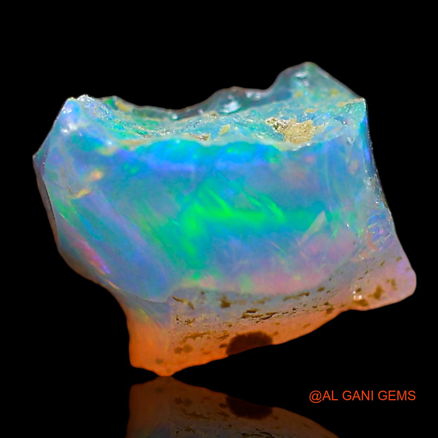 1.00 Cts Unheated Ethiopian Fire Opal Loose Gemstone Fancy Rough Natural 7x6x5 mm E-682