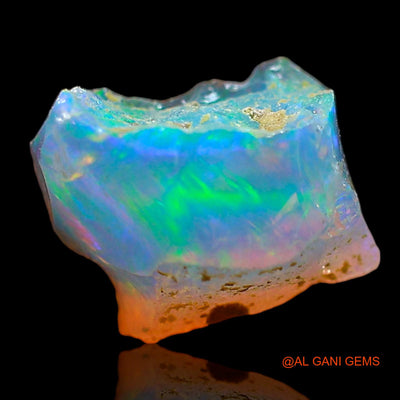 1.00 Cts Unheated Ethiopian Fire Opal Loose Gemstone Fancy Rough Natural 7x6x5 mm E-682