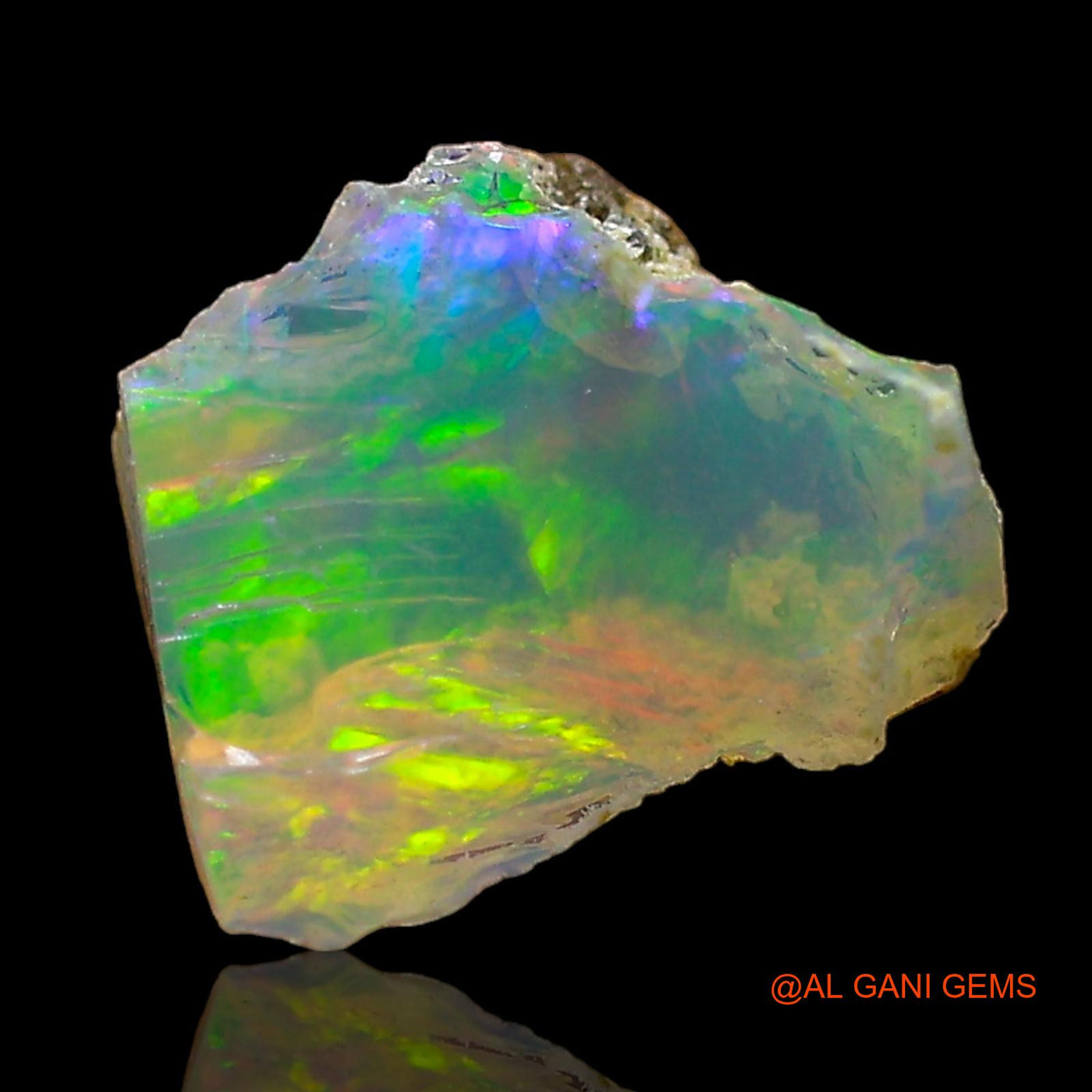 Natural Untreated Fire Opal Loose Gemstone Fancy Rough From Ethiopia 1.00 Cts 8x6x4 mm E-683