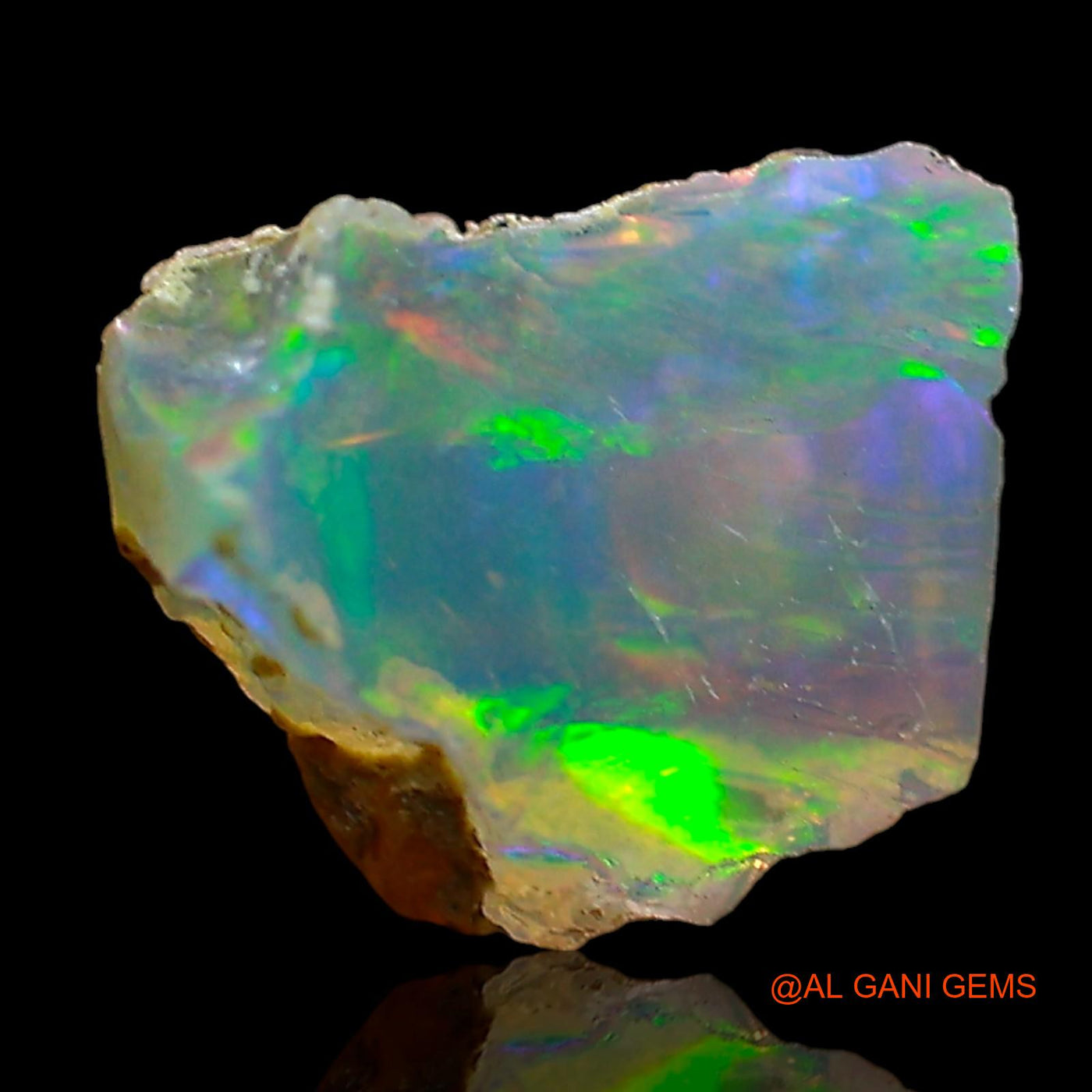 Natural Untreated Fire Opal Loose Gemstone Fancy Rough From Ethiopia 1.00 Cts 8x6x4 mm E-683