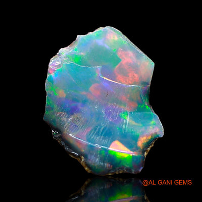 0.60 Cts Natural Ethiopian Fire Opal Loose Gemstone Fancy Rough 8x6x2 mm E-684