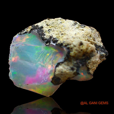 0.60 Cts Natural Ethiopian Fire Opal Loose Gemstone Fancy Rough 8x6x2 mm E-684