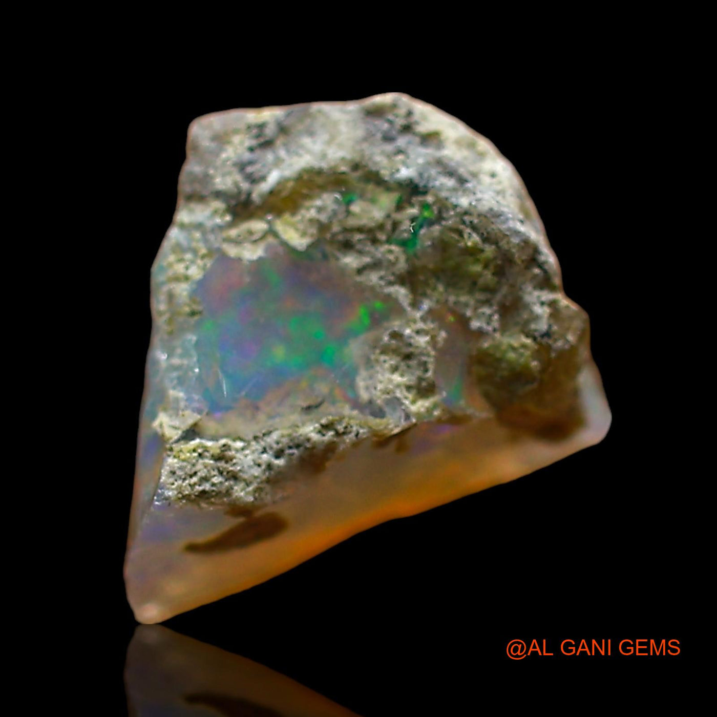1.00 Cts Natural Ethiopian Fire Opal Fancy Rough Loose Gemstone For Jewelry 8x7x5 mm E-685