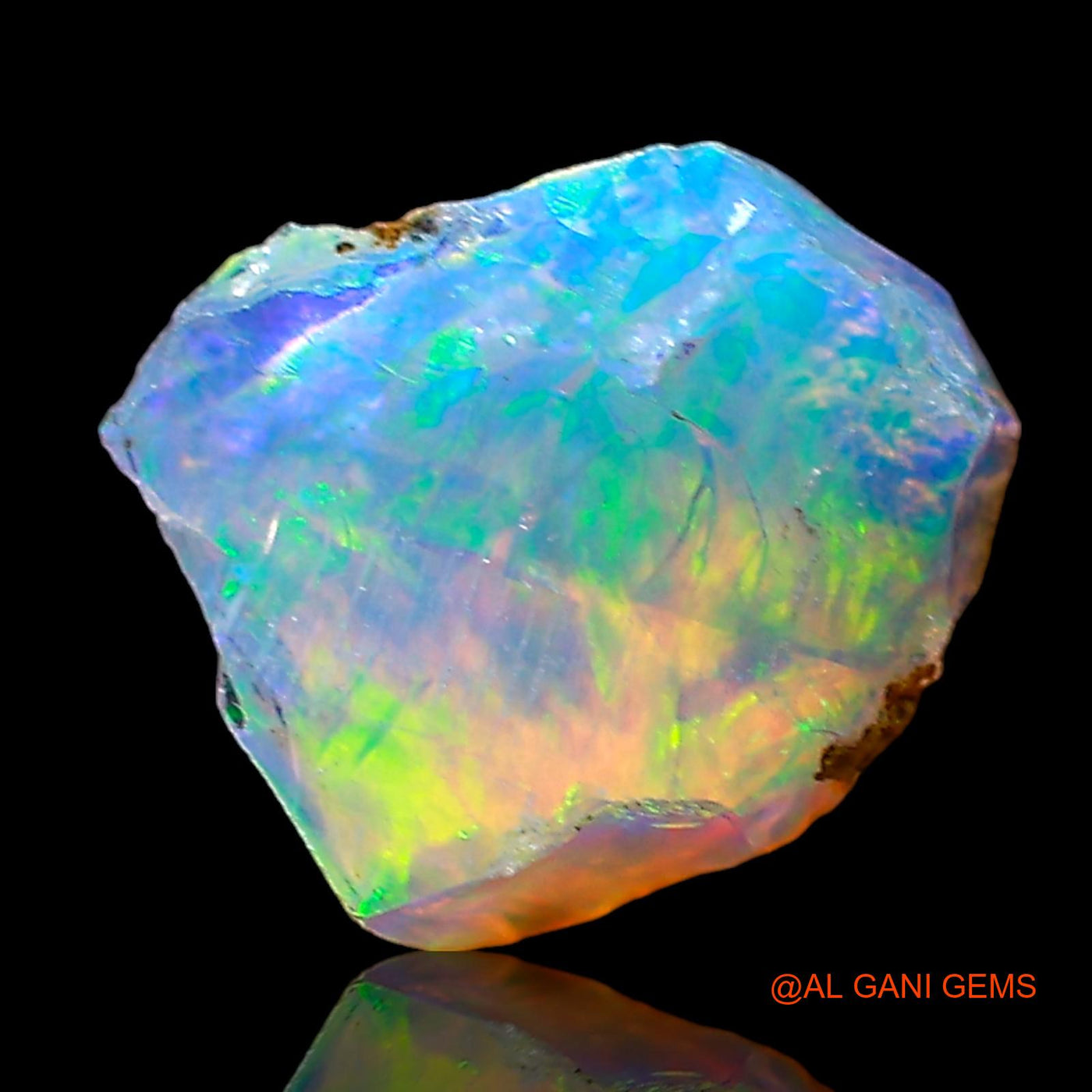 1.00 Cts Natural Ethiopian Fire Opal Loose Gemstone Fancy Rough 8x7x6 mm E-686