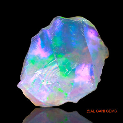 0.75 Cts Natural Ethiopian Fire Opal Loose Gemstone Fancy Rough 8x6x4 mm E-688