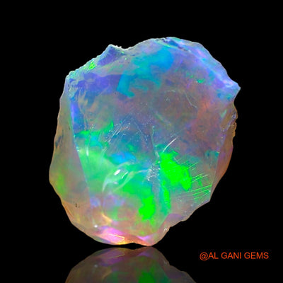 0.75 Cts Natural Ethiopian Fire Opal Loose Gemstone Fancy Rough 8x6x4 mm E-688