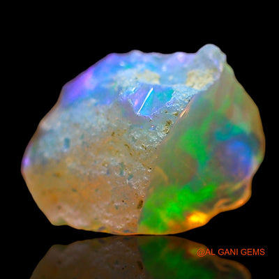 0.75 Cts Natural Ethiopian Fire Opal Loose Gemstone Fancy Rough 8x6x4 mm E-688