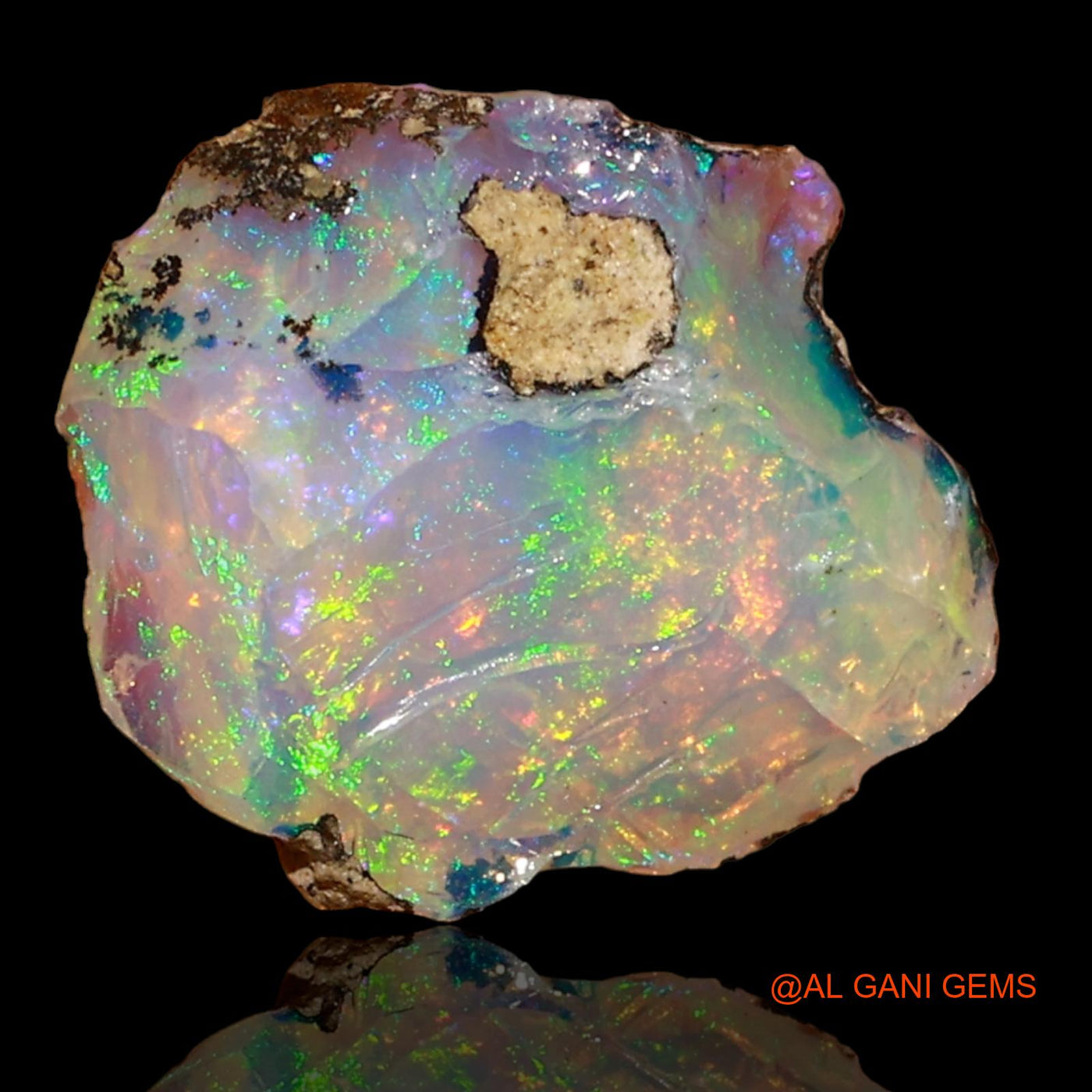 3.00 Cts Natural Ethiopian Fire Opal Loose Gemstone Fancy Rough 13x12x5 mm E-68