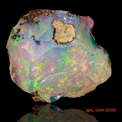 3.00 Cts Natural Ethiopian Fire Opal Loose Gemstone Fancy Rough 13x12x5 mm E-68