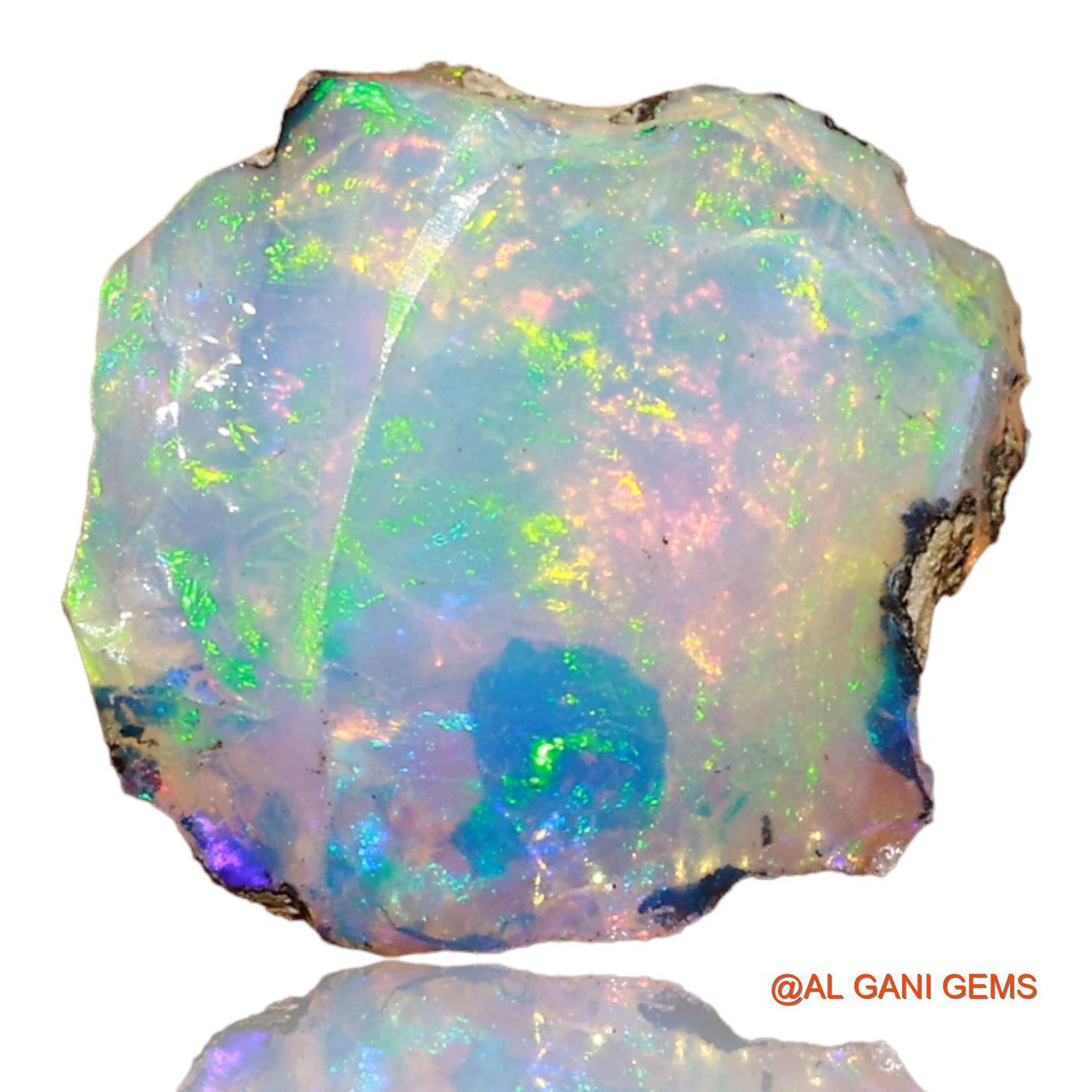 3.00 Cts Natural Ethiopian Fire Opal Loose Gemstone Fancy Rough 13x12x5 mm E-68