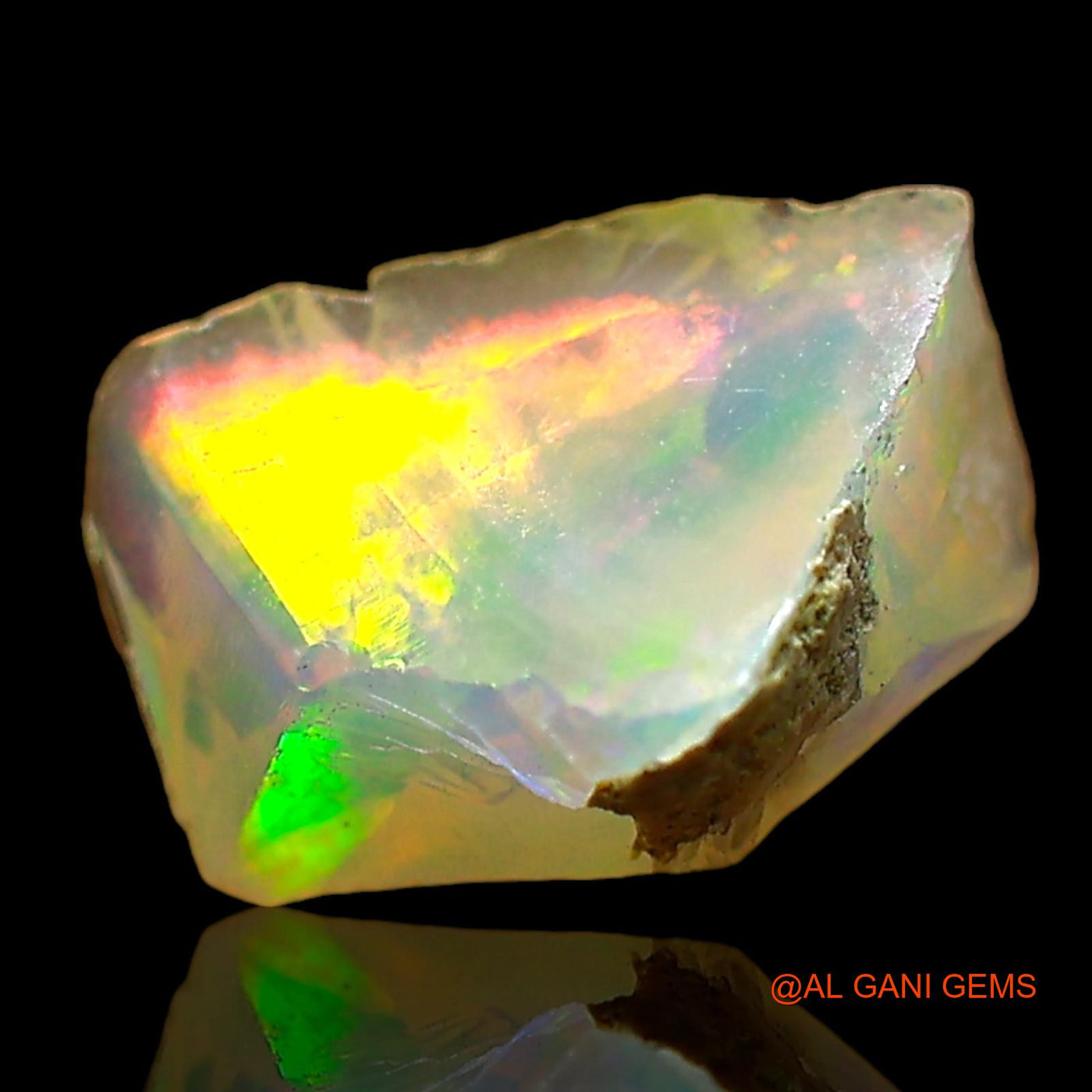 Natural Untreated Fire Opal Loose Gemstone Fancy Rough From Ethiopia 0.80 Cts 8x5x4 mm E-690