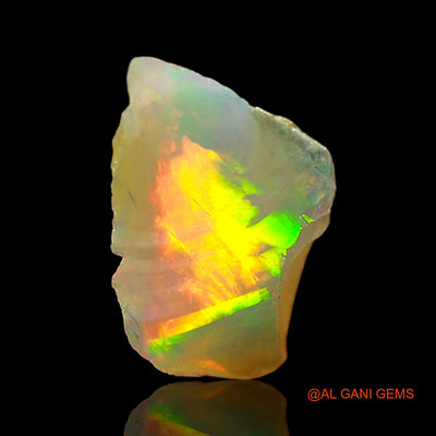 Natural Untreated Fire Opal Loose Gemstone Fancy Rough From Ethiopia 0.80 Cts 8x5x4 mm E-690