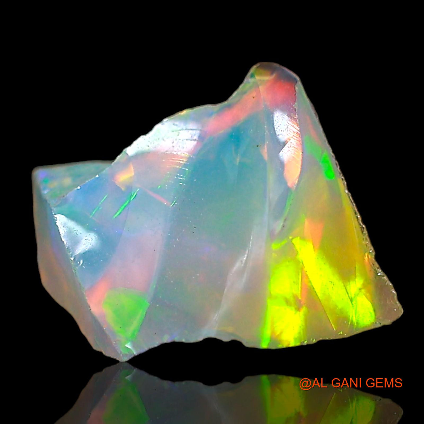 0.70 Cts Natural Ethiopian Fire Opal Loose Gemstone Fancy Rough 8x6x4 mm E-691