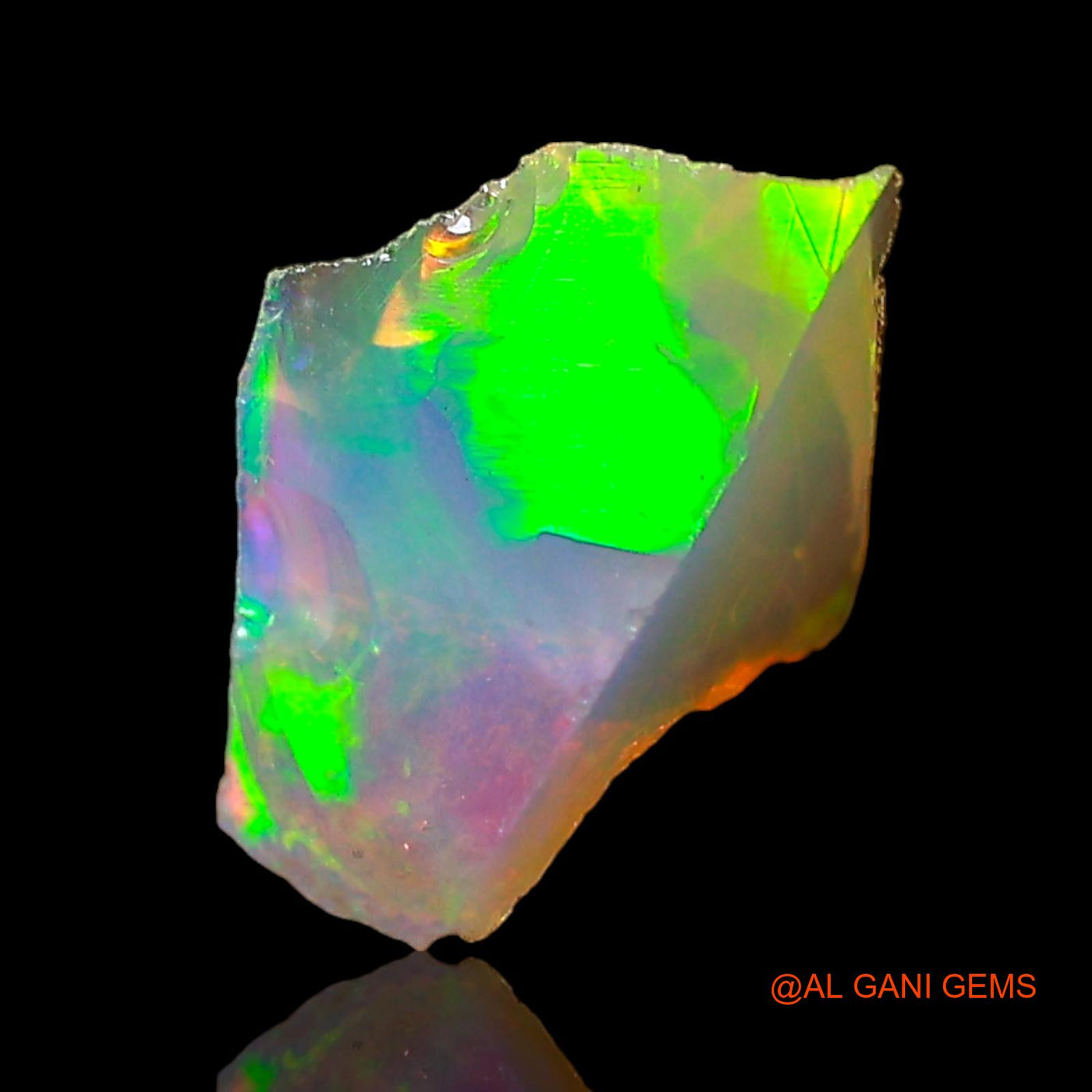 0.70 Cts Natural Ethiopian Fire Opal Loose Gemstone Fancy Rough 8x6x4 mm E-691