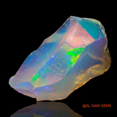 0.60 Cts Unheated Ethiopian Fire Opal Loose Gemstone Fancy Rough Natural 9x5x5 mm E-692