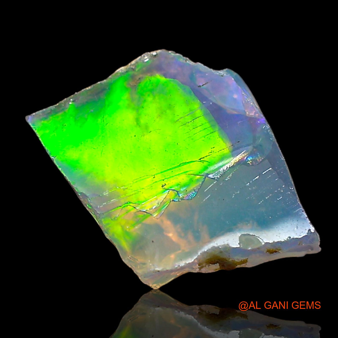 0.80 Cts Natural Ethiopian Fire Opal Loose Gemstone Fancy Rough 10x6x4 mm E-694