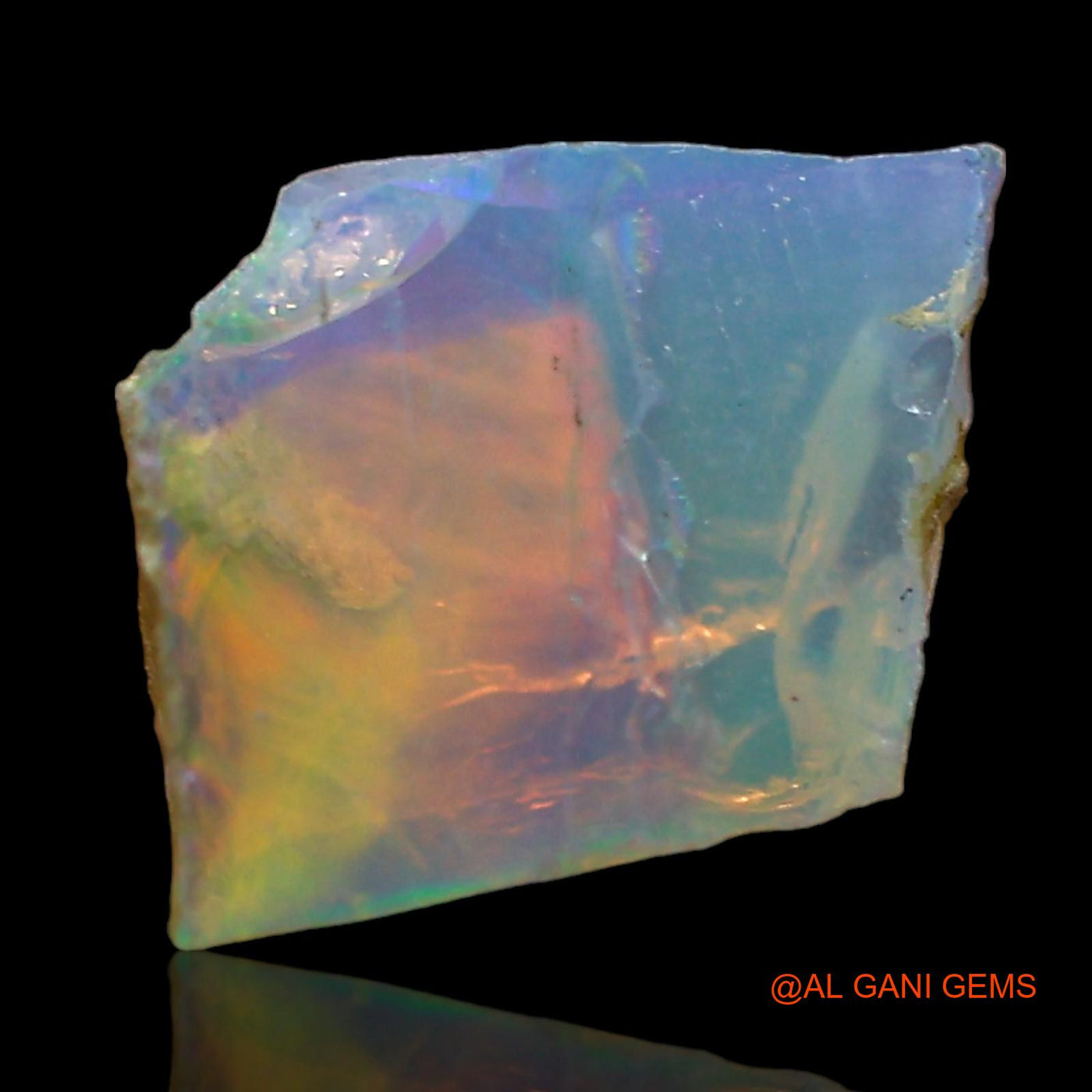 0.80 Cts Natural Ethiopian Fire Opal Loose Gemstone Fancy Rough 10x6x4 mm E-694