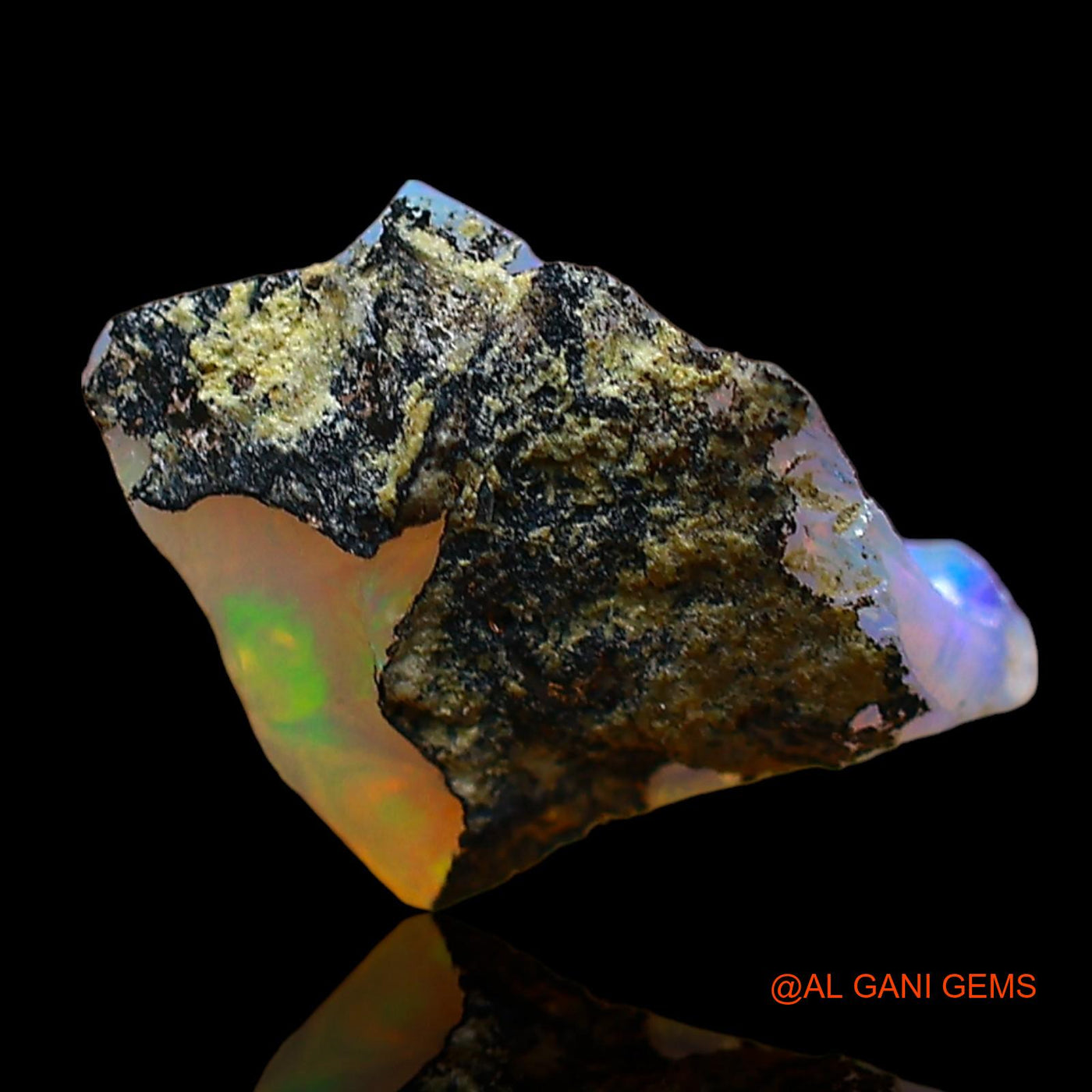 1.00 Cts Natural Ethiopian Fire Opal Fancy Rough Loose Gemstone For Jewelry 9x7x4 mm E-695