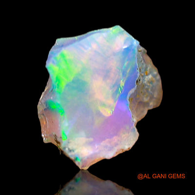 0.80 Cts Natural Ethiopian Fire Opal Loose Gemstone Fancy Rough 8x7x3 mm E-696